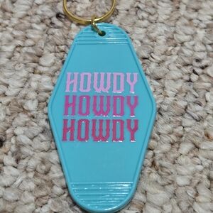 Hand Crafted Teal and Pink Key Holder